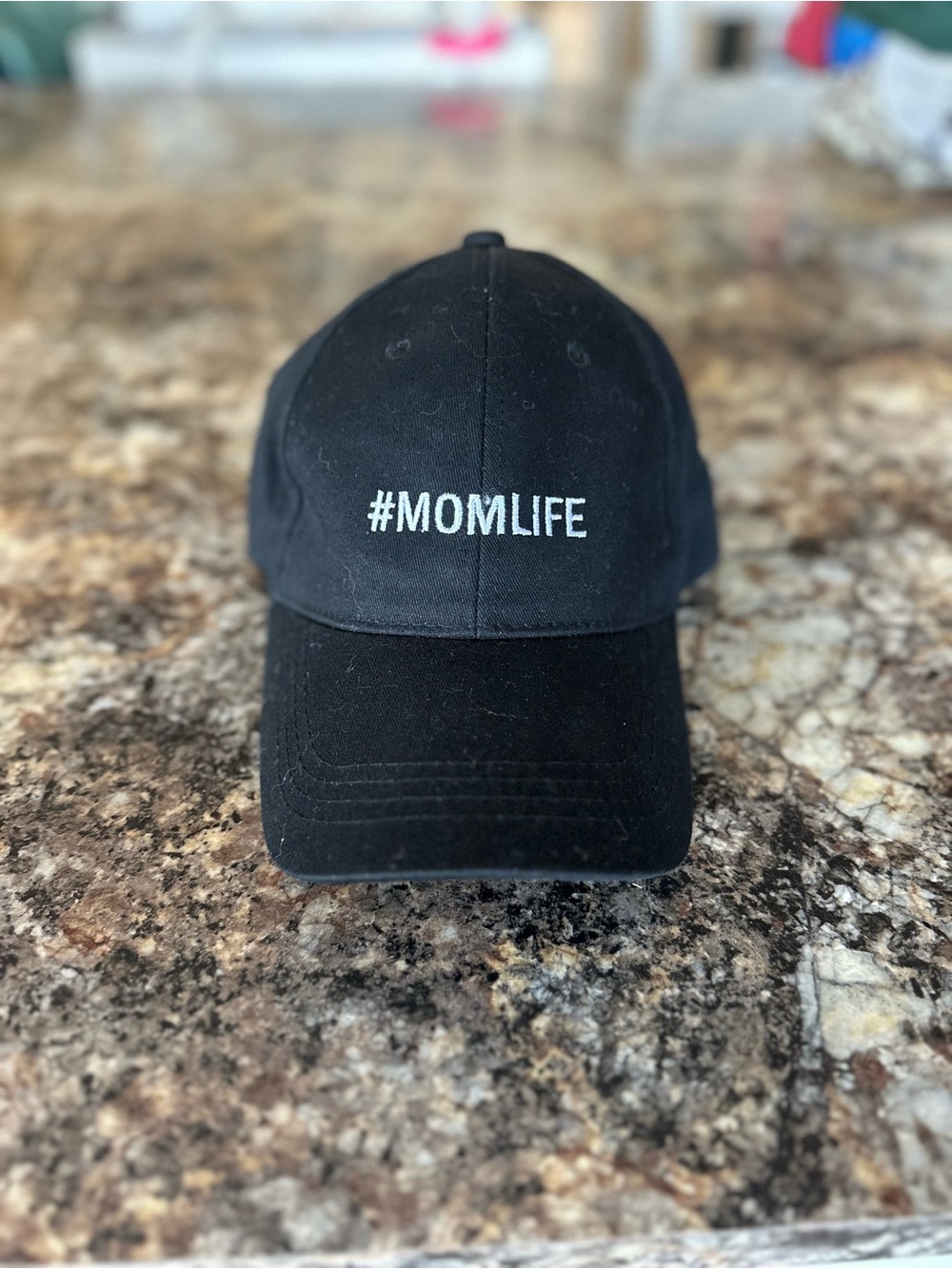 #MOMLIFE Black Baseball Cap